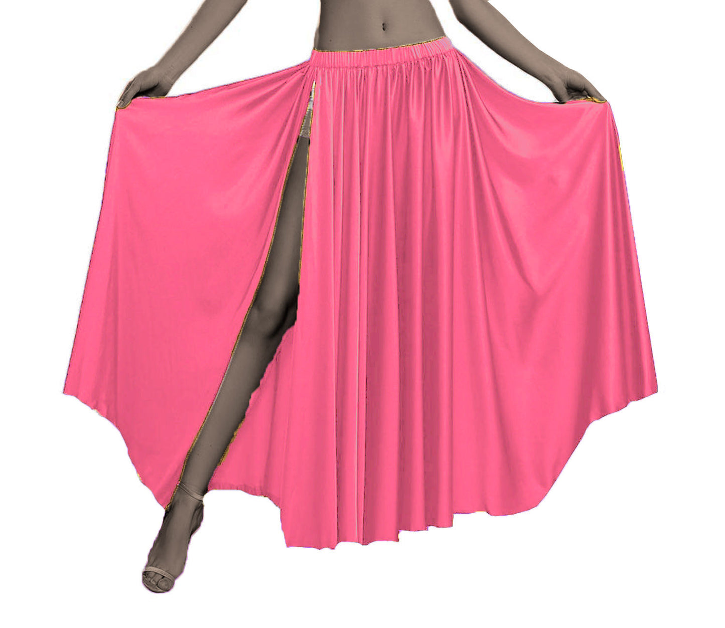 Belly Dancing Skirt Full Circle Skirt One Slit S93 - Regular Size 1