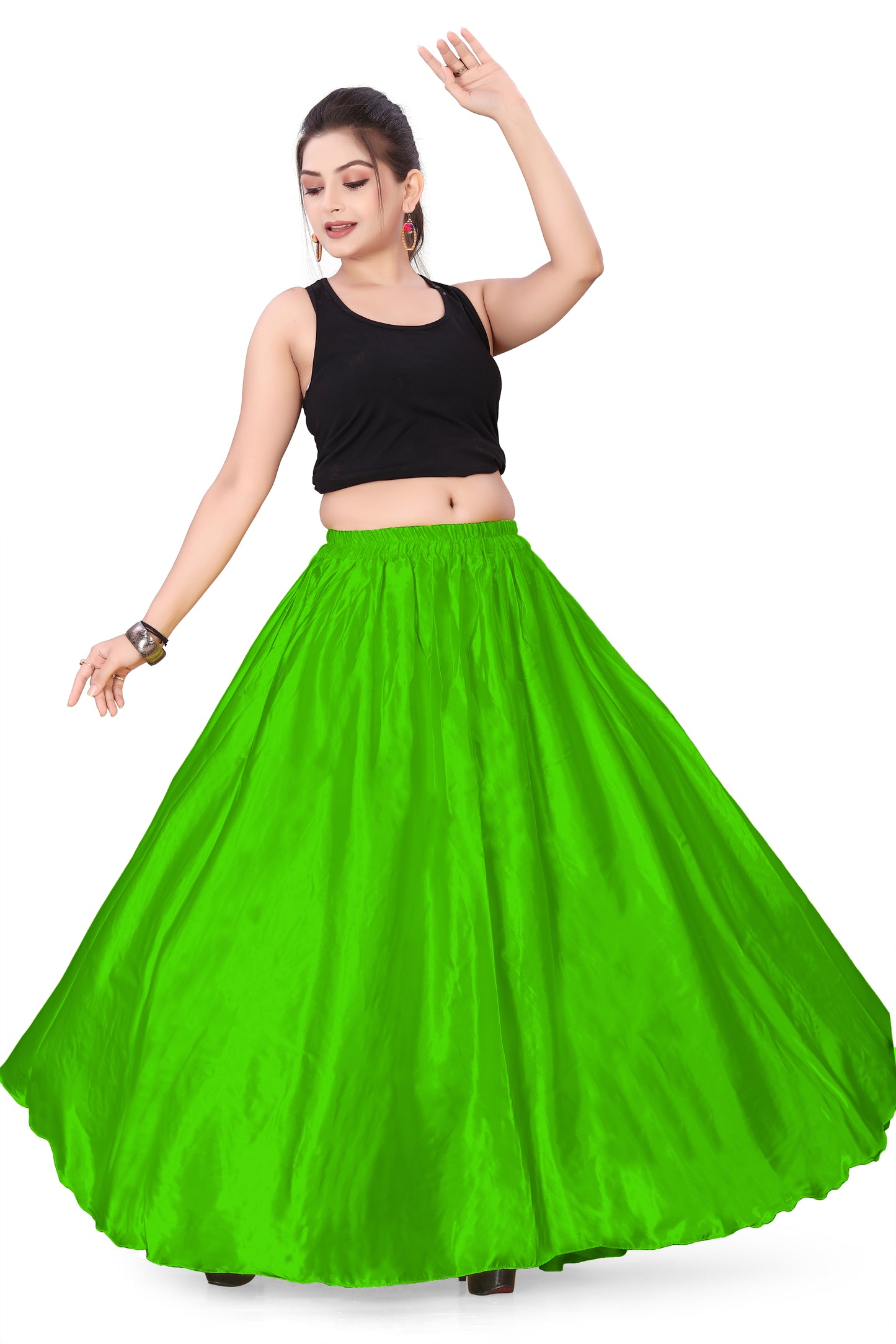 Satin Belly Dance Full Circle Skirt S8-Regular Size 1