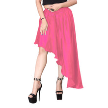 Satin Asymmetrical High low Skirt Skirt S6-Regular Size 1