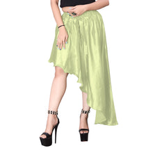 Satin Asymmetrical High low Skirt Skirt S6-Regular Size 1