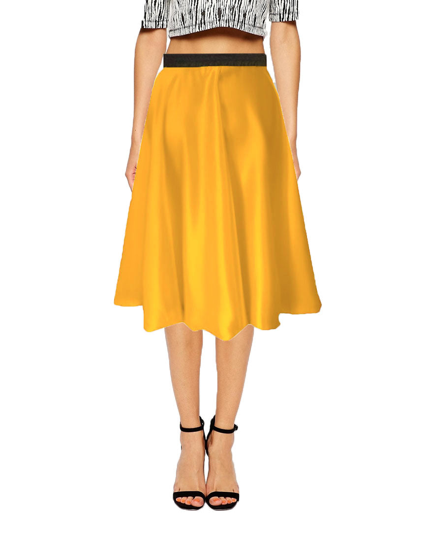 satin midi skirt S35 - Regular Size 2