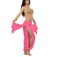 Satin Harem Pants w/ Side Slit | Belly Dance Flow S-3XL | 41 Colors S144