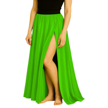 Satin Half Circle Skirt | Side Cut Dance Flow S-3XL | 41 Colors S94