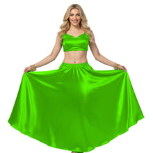 Satin Half Circle Belly Dance Skirt | Elegant Flow S-3XL | 41 Colors S9