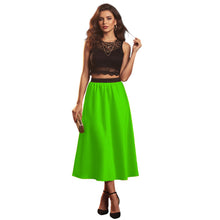Satin Belly Dance Midi Skirt | Elegant Flow Costume S-3XL | 41 Colors S24