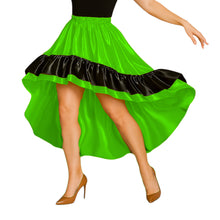 Satin Asymmetrical Dance Skirt Frill | High-Low Flow S-3XL S48