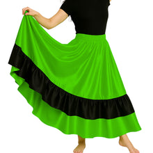 Satin Full Circle Dance Skirt w/ Frill | 360° Flow S-3XL S33