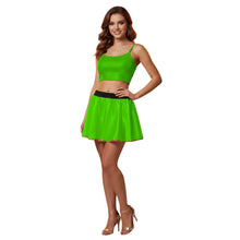 Satin Mini Skirt w/ Gold Trim | Party Wear S-3XL | 41 Colors S12