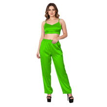 Mint Green Satin Casual Wear Pant, fresh spring trousers.