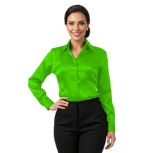 Satin Long Sleeve Button Down Shirt | Elegant Blouse S-3XL | 41 Colors S81