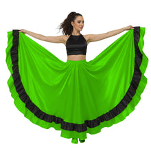 Satin Full Circle Dance Skirt w/ Frill | 360° Flow S-3XL S33-1