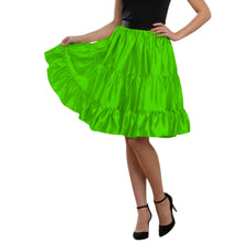 Gold Satin Ruffle Party Mini, shimmering elegant three-layer skirt.