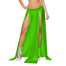 Satin Maxi Skirt Front Slit | Full Length Party Wear S-3XL S96