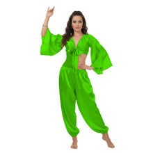 Satin Belly Dance Harem & Top Set | Full Costume S-3XL | 41 Colors S40