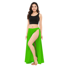 Satin Belly Dance Side Cut Skirt | Side Cut Flow Costume S-3XL | 30 Colors S36