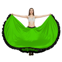 Satin 16 Yard Full Circle Skirt Black Frill | Pro Flow S-3XL S51