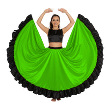Satin 16 Yard Full Circle Skirt Black Frill | Pro Flow S-3XL S58