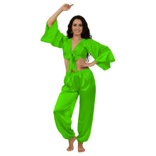 Satin Belly Dance Harem & Top Set | Full Costume S-3XL | 41 Colors S51