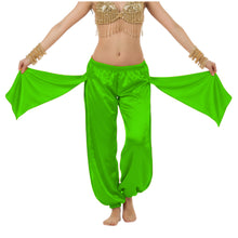 Satin Harem Pants w/ Side Slit | Belly Dance Flow S-3XL | 41 Colors S144
