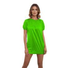 Satin Round Neck T-Shirt | Silky Short Sleeve Top S-3XL | 41 Colors S106