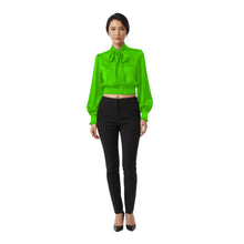 Satin Bow Blouse | Elegant Pussycat Tie Shirt S-3XL | 41 Colors S27