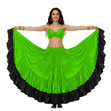 Ultimate Satin 25 Yard 4 Tier Skirt | Black Contrast Flow S-3XL S65