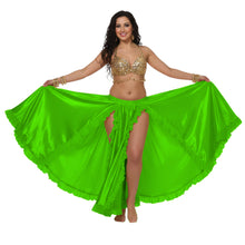 Satin Full Circle Skirt w/ Slit | 360° Dance Flow S-3XL | 41 Colors S102
