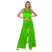 Satin 3-Layer Palazzo Pants | Wide Leg Party Trousers S-3XL | 41 Colors S97