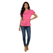 Satin Round Neck Short Sleeve Top | Chic Blouse S-3XL | 41 Colors S89