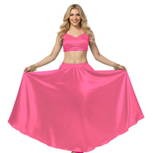 Satin Half Circle Belly Dance Skirt | Elegant Flow S-3XL | 41 Colors S9
