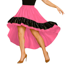Satin Asymmetrical Dance Skirt Frill | High-Low Flow S-3XL S48