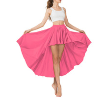 Satin Asymmetrical High-Low Skirt | Flowy Maxi S-5XL | 41 Colors S74