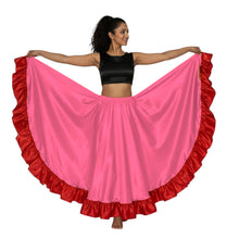Satin 12 Yard Full Circle Skirt Red Frill | Pro Flow S-3XL S54