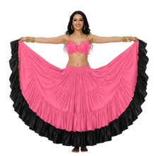 Ultimate Satin 25 Yard 4 Tier Skirt | Black Contrast Flow S-3XL S65