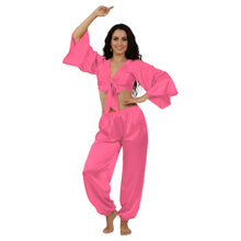 Satin Belly Dance Harem & Top Set | Full Costume S-3XL | 41 Colors S51