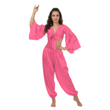 Satin Belly Dance Harem & Top Set | Full Costume S-3XL | 41 Colors S40