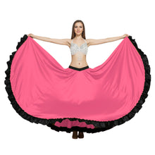 Satin 16 Yard Full Circle Skirt Black Frill | Pro Flow S-3XL S51
