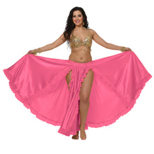 Satin Full Circle Skirt w/ Slit | 360° Dance Flow S-3XL | 41 Colors S102