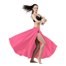 Satin Full Circle Skirt | Side Cut Belly Dance Flow S-3XL | 41 Colors S93