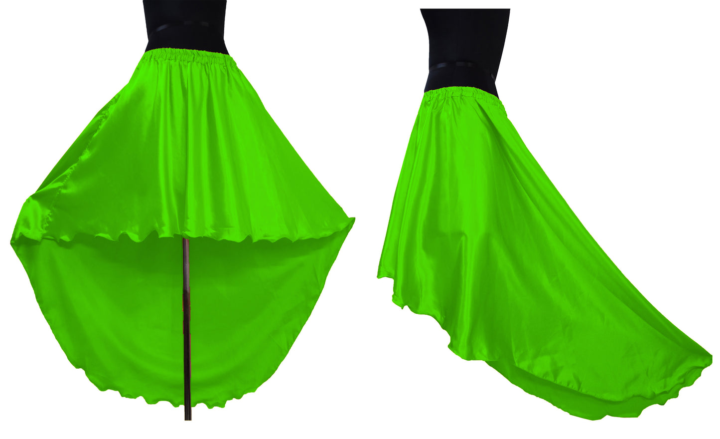 Satin Asymmetrical Skirt S47 - Regular Size 1