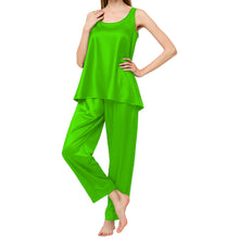 Satin Nightwear Top + Palazzo Set | Luxury Pajamas S-3XL | 41 Colors S21