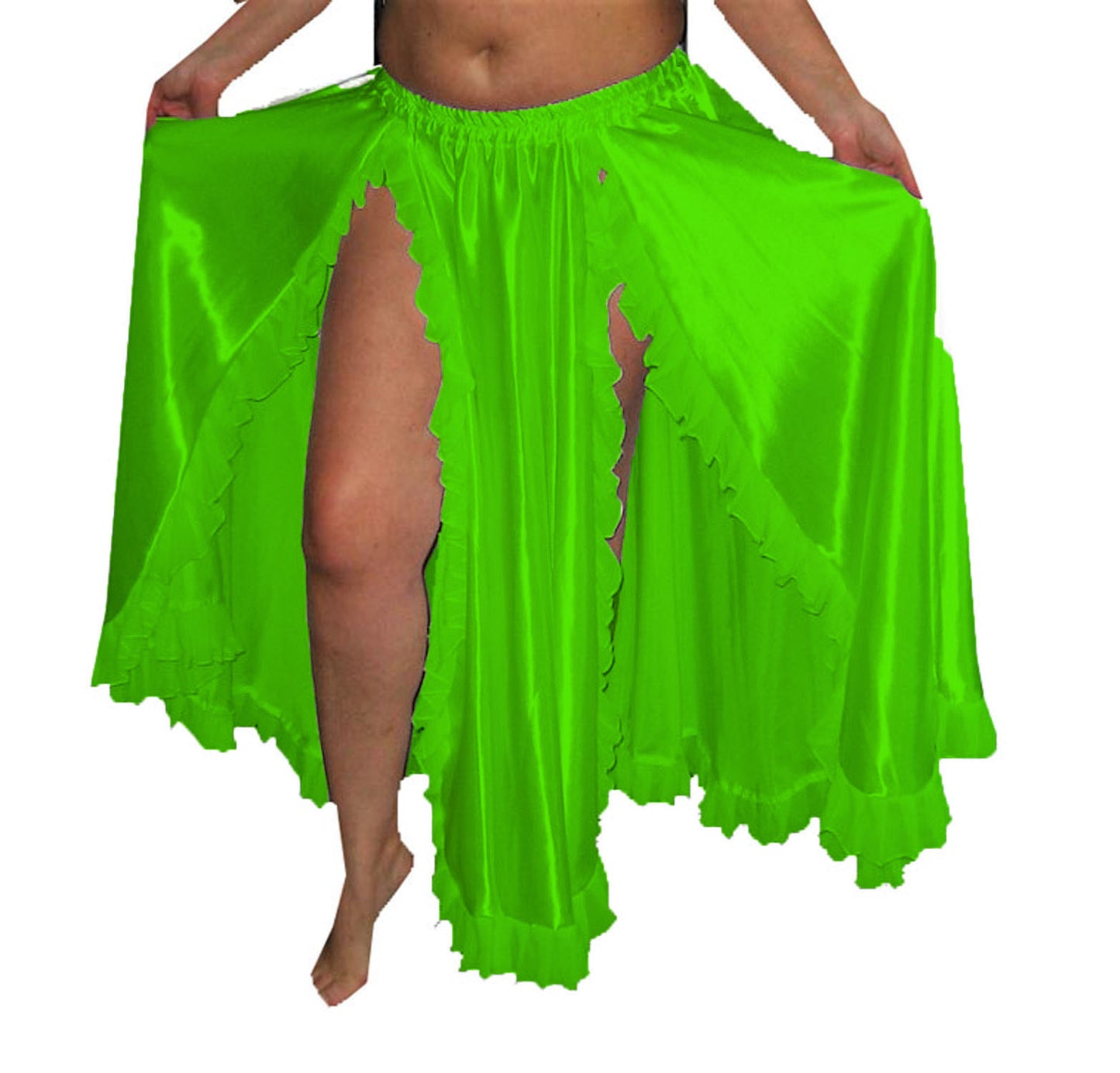 2 Side slit belly Dance Skirt S102 - Regular Size 1