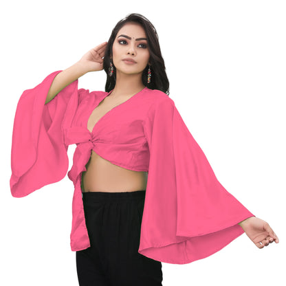 Satin Belly Dance Ruffle Top S29-Regular Size 1