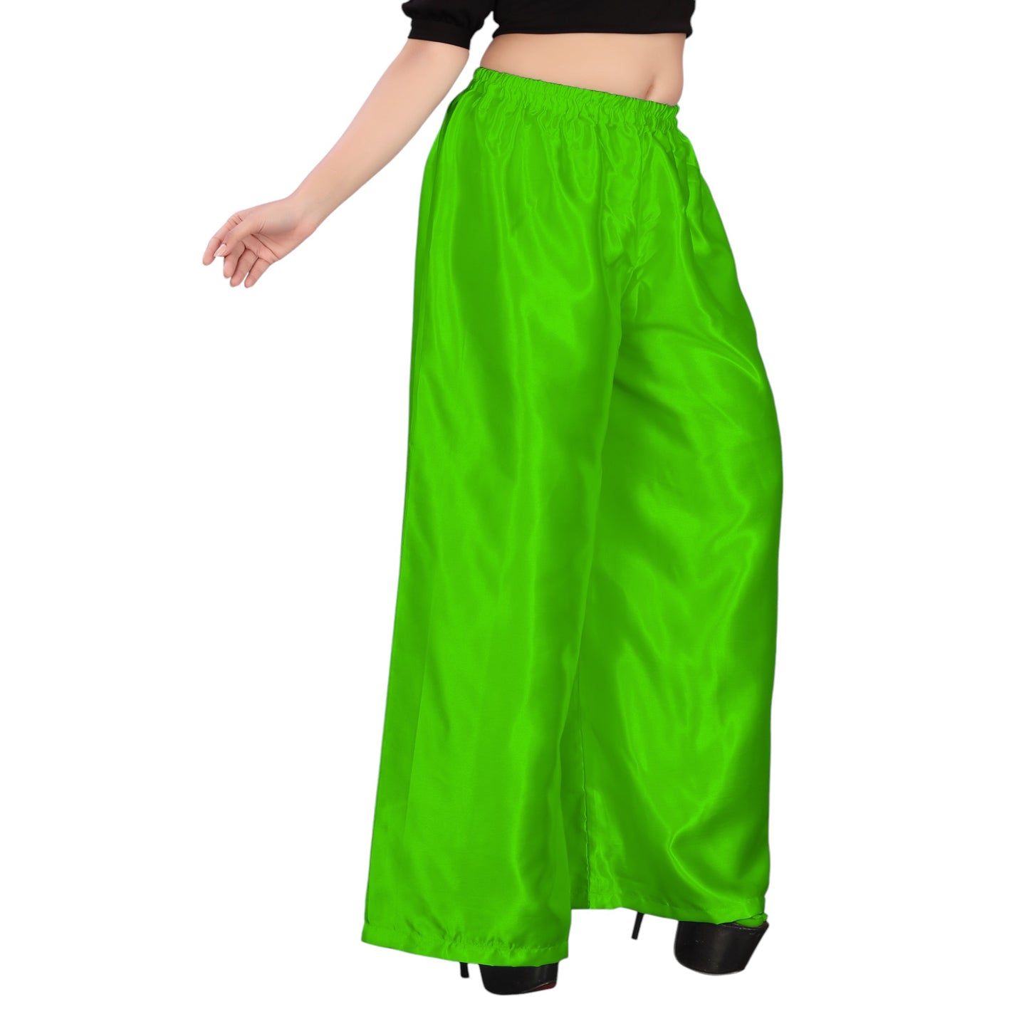 Belly Dance Satin Palazzo Pant For Women /Girls S25-Regular Size 1