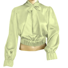 Party wear Satin Bow Blouse And Bow Shirt S27  - Regular Size 1