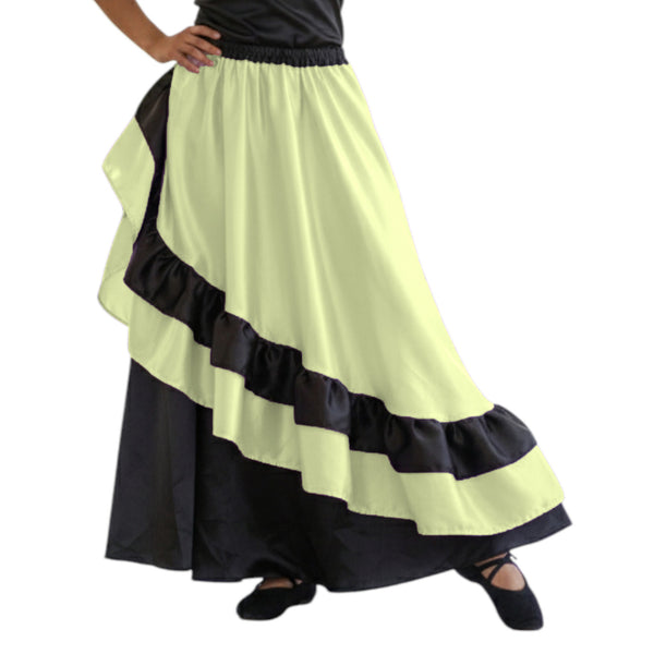 Satin Half Circle Belly Dance Skirt | Elegant Flow S-3XL | 41 Colors S57