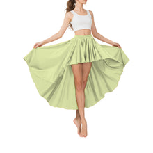 Satin Asymmetrical High-Low Skirt | Flowy Maxi S-5XL | 41 Colors S74