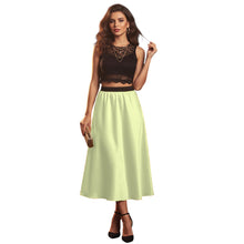 Satin Belly Dance Midi Skirt | Elegant Flow Costume S-3XL | 41 Colors S24