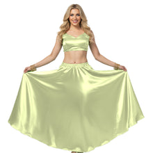Satin Half Circle Belly Dance Skirt | Elegant Flow S-3XL | 41 Colors S9