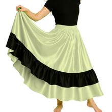 Satin Full Circle Dance Skirt w/ Frill | 360° Flow S-3XL S33